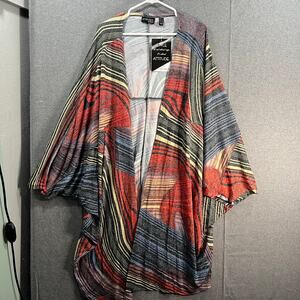 Attitudes by Renee Global Illusions Casknit Cocoon Cardige Honey Swirl Size 1X